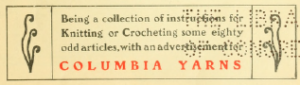 Columbia Book of yarns